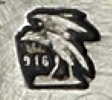 Portugal silver hallmark 1887/1937: Lisbon .916 fineness
