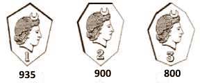 Hungary silver hallmarks: large works 1937 - 1966