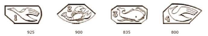 Hungary silver hallmarks: small works 1966 - 1999