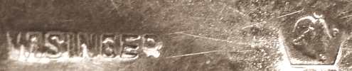 Austria-Hungary silver hallmarks: large works 1866-1937, town of Pest, 750/1000 fineness