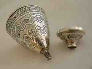 silver zarf - coffee cup holder with screw-off  base