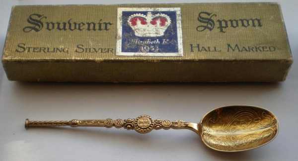 anointing spoon commemorating Quen Elizabeth II coronation