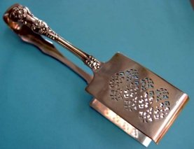silver asparagus server: Tiffany