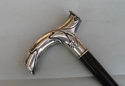 German walking stick with silver handle