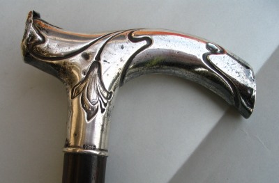 German wlking stick with silver handle