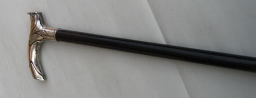 German walking stick with silver handle