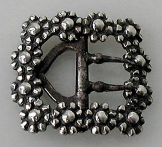 silver buckle: Birmingham 1814