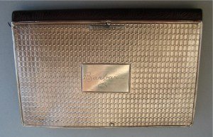 silver dance card holder