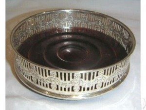 silver wine coaster