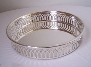 silver wine coaster