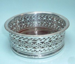 silver wine coaster