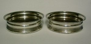 silver plate silver wine coaster