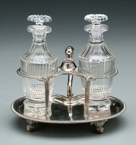 silver cruet stand: Paul Storr 1810