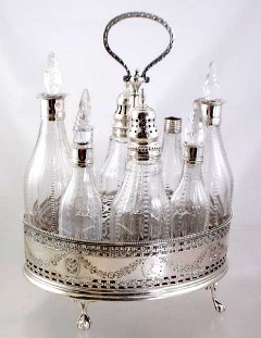 George III silver cruet stand (1782)