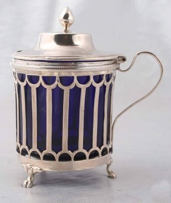 silver mustard-pot: France 1789