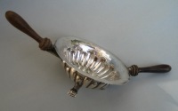 Spanish antique silver ember bowl (chofeta, brasero)