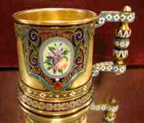 Russian silver glass holder