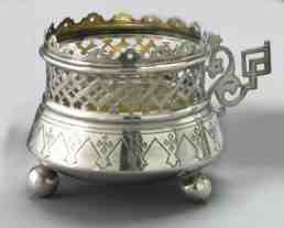 Russian silver glass holder