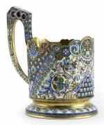 Russian silver glass holder