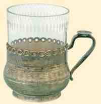 Russian silver glass holder