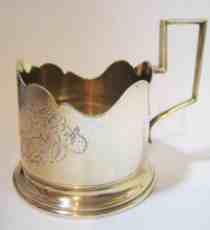 Russian silver glass holder