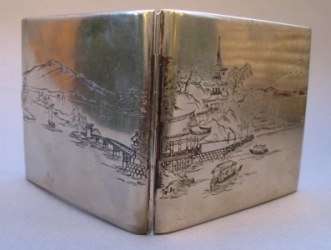 Japan silver cigarette case