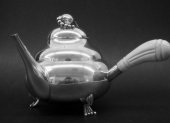 Teapot with fluted
ivory handle c. 1930 Teapot with fluted
ivory handle c. 1930