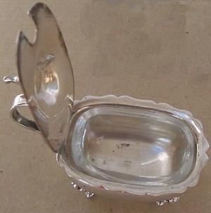 Continental antique silver salt cellar