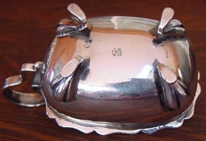 Continental antique silver salt cellar