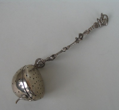Italian silver tea strainer