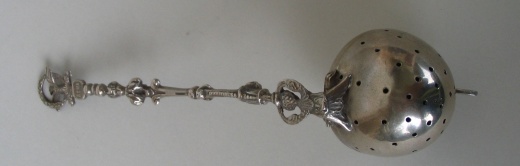 Italian silver tea strainer