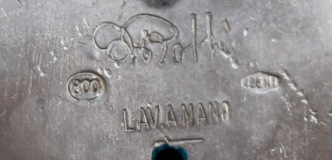 Italian silver sculpture hallmark