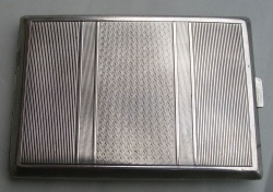 Art Deco silver and enamel cigarette case