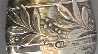 Italian antique silver baby rattle