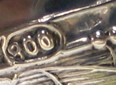Italian antique silver baby rattle