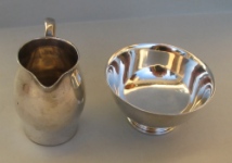 silver plate Reed & Barton Paul Revere Miniature sugar bowl and milk creamer