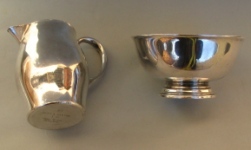 silver plate Reed & Barton Paul Revere Miniature sugar bowl and milk creamer