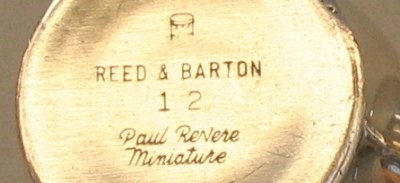 silver plate Reed & Barton Paul Revere Miniature sugar bowl and milk creamer