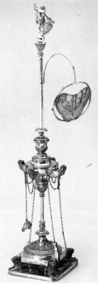 silver
oil lamp Rome circa 1835