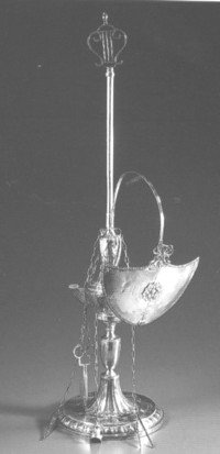 silver oil lamp silversmith Vincenzo Parenti