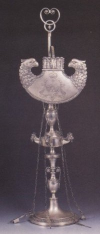 silver oil lamp silversmith Vincenzo Bugarini
