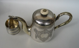 Russian silver tea strainer
