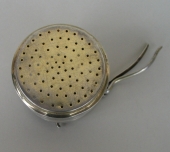 Russian silver tea strainer