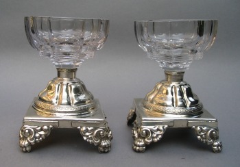 pair of silver salt cellars - Genoa - Kingdom of Sardinia