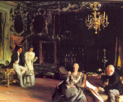 John Singer Sargent: Venetian interior with oil lamp - 1898