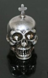 silver pomander 'memento mori'
