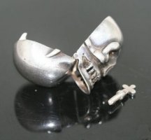 silver pomander 'memento mori'