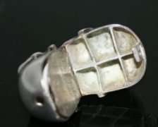 silver pomander 'memento mori'