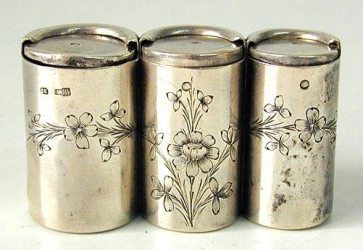 Russian antique silver coin holder