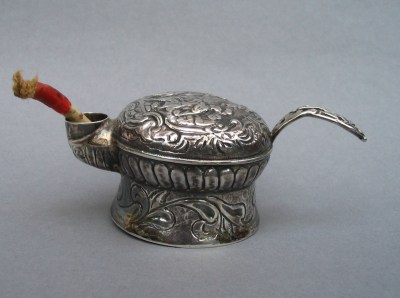 Continental silver bougie-box